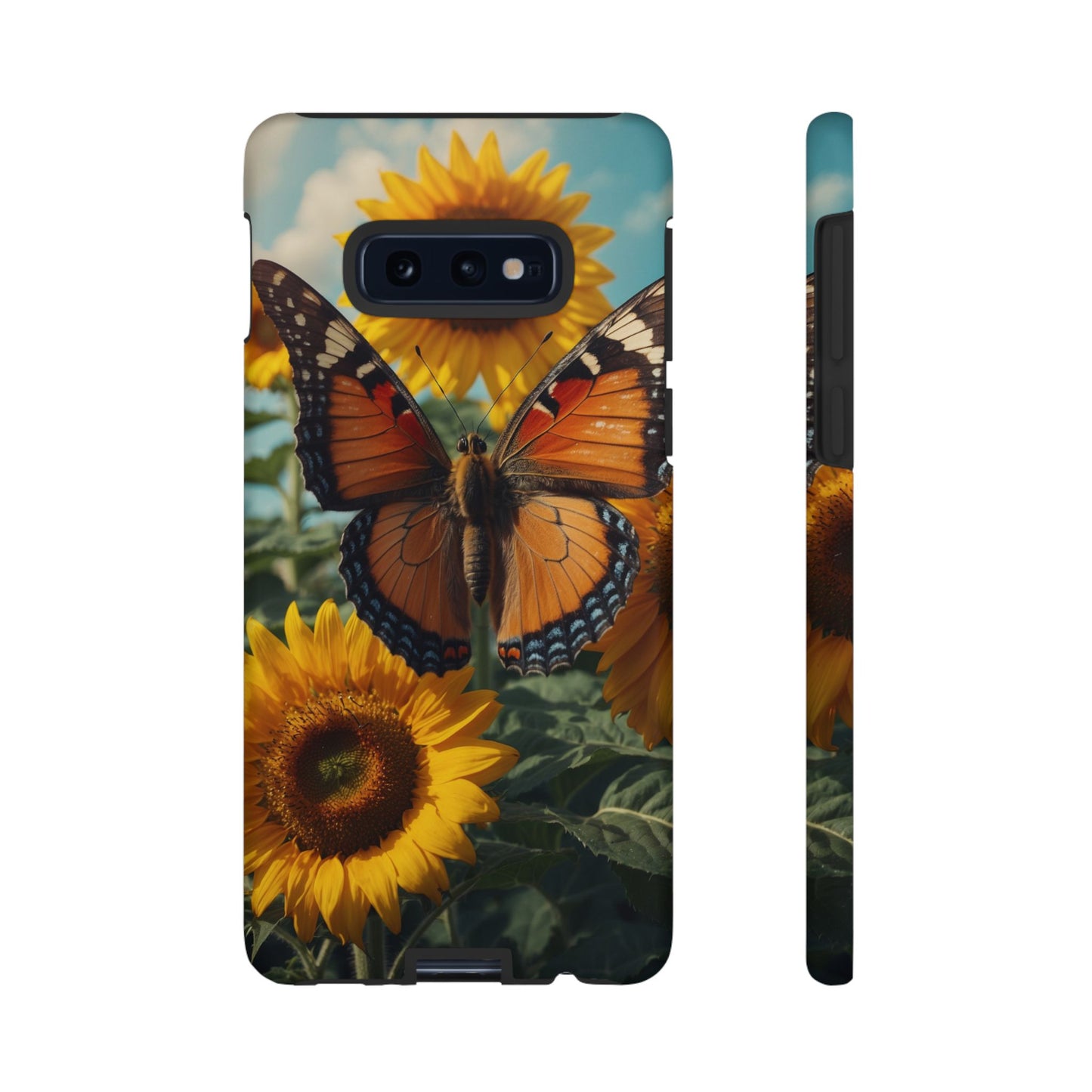 Vibrant Butterfly & Sunflower – Samsung Galaxy Case