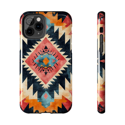 Bold Aztec Pattern Tough iPhone Case – Vibrant Geometric Design, Dual - Layer Protection - BOGO Cases