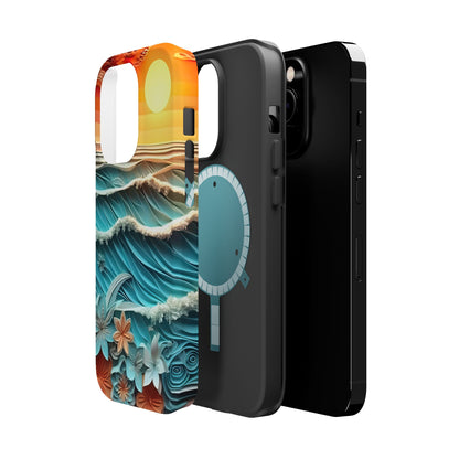 Tropical Sunset Paper Art Ocean – iPhone Series Case