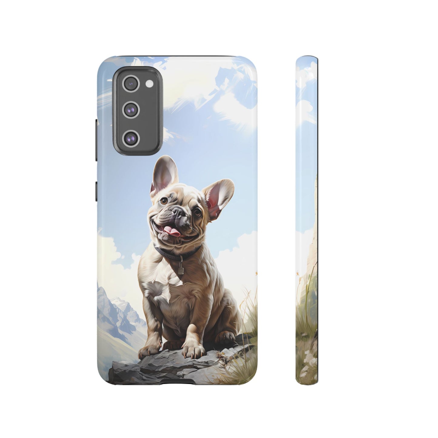 Frenchie iPhone Samsung Galaxy Phone Case! French Bull Dog Standing Proudly. Extremely Tough & Durable With Dual Layer Protection.