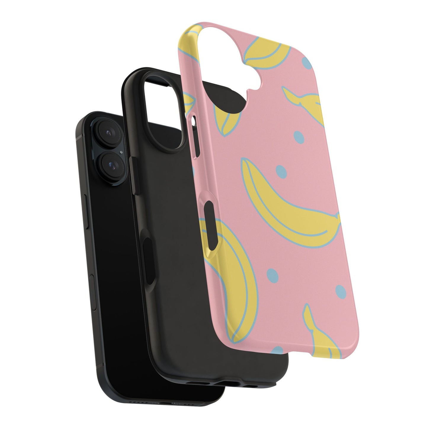 Pink Banana Pop iPhone Case – Cute Pastel Design with Fun Retro Vibe