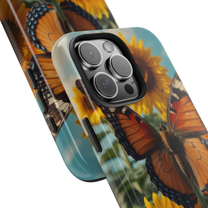 Vibrant Butterfly & Sunflower – iPhone Case