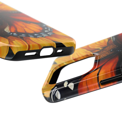 Monarch Butterfly & Sunflower Art – iPhone Case