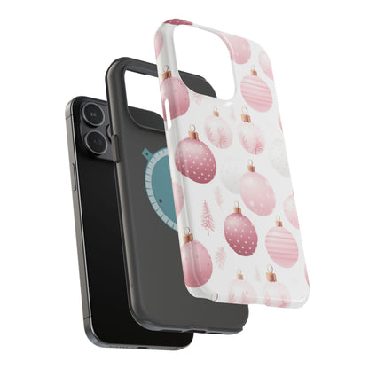 MagSafe iPhone Case: Merry in Pink – Christmas Balls