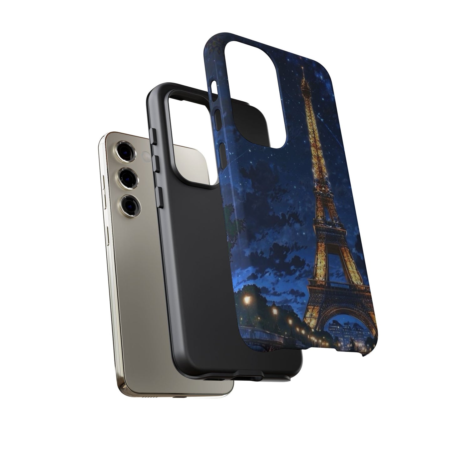 Samsung Galaxy Case - Eiffel Tower Under Starlit Sky Design