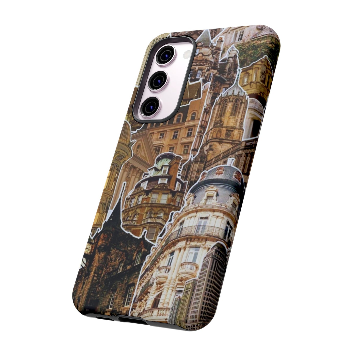 Vintage Architectural Collage Samsung Galaxy Case – Tough Dual-Layer Protection with Matte Finish