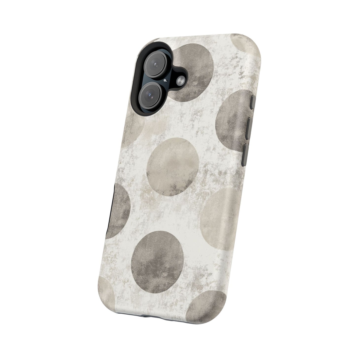 Vintage Polka Dot MagSafe iPhone Case - Minimalist Neutral Protective Cover