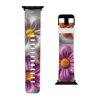 Glossy 3D Floral  Apple Watch Band