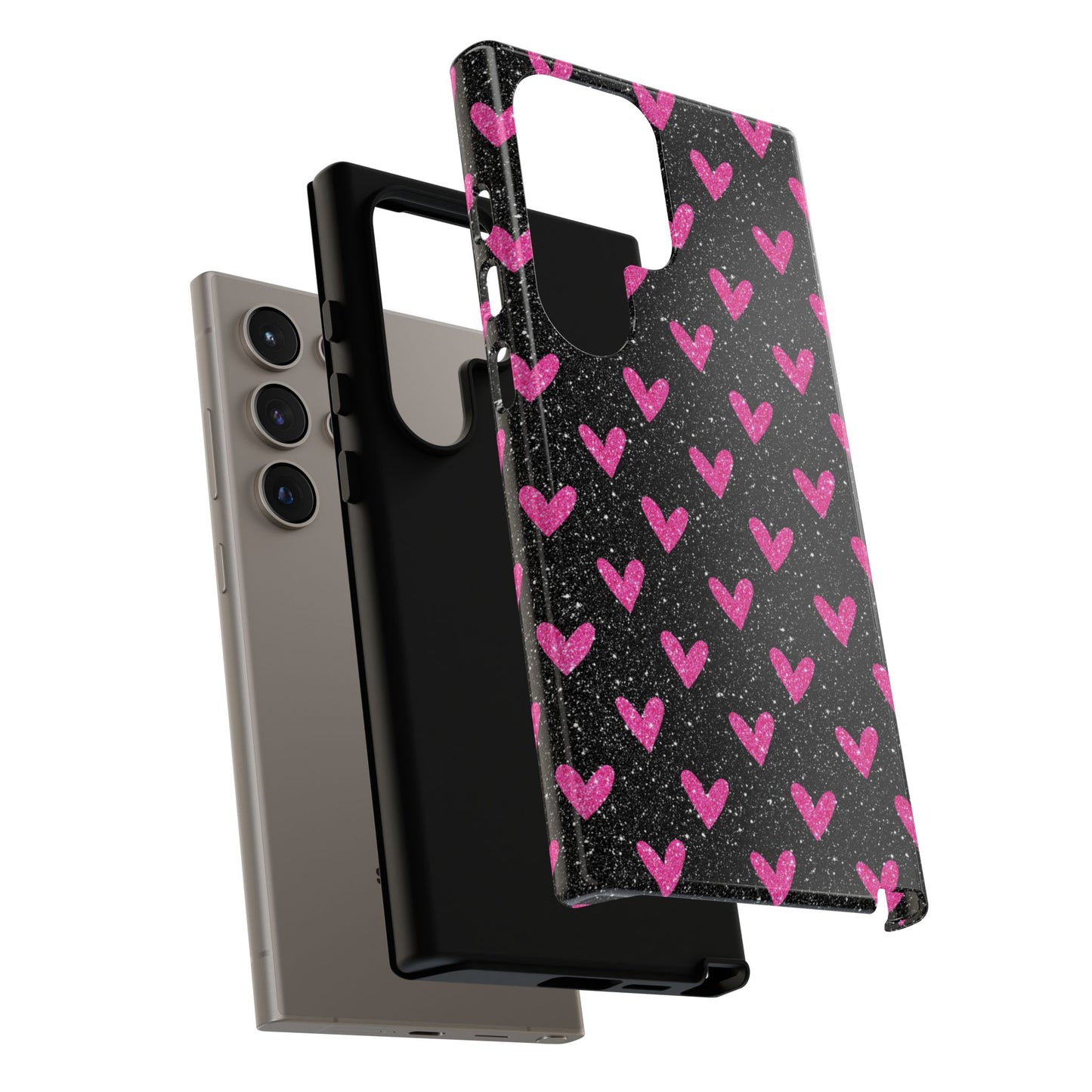 Sparkling Pink Hearts Samsung Galaxy Case