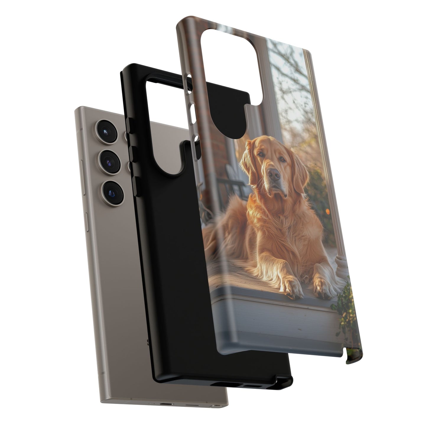 Golden Retriever on Porch - Samsung Galaxy Series Case