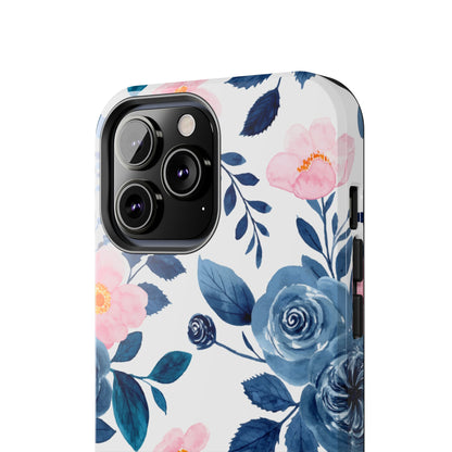 Pastel Garden Charm – iPhone Series Case with Watercolor Flowers