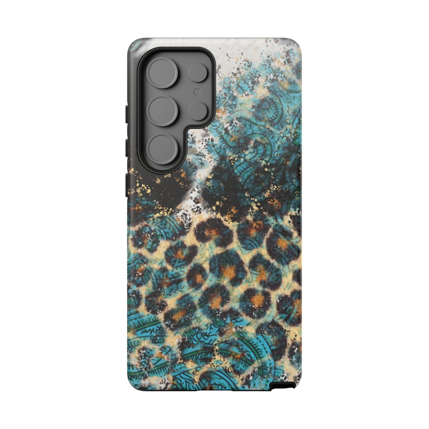 Turquoise Paisley Cowhide Leopard - Samsung Galaxy Series Case