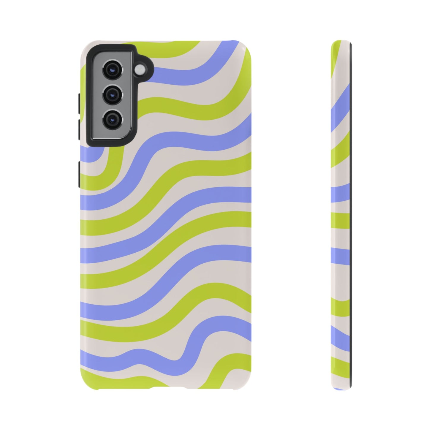 Neon Wave Samsung Galaxy Case – Bold Dual-Layer Protection with 70s-Inspired Vibe