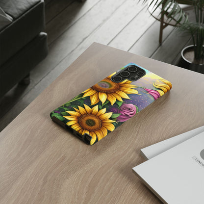 Whimsical Sunflower & Rose Garden - Samsung Galaxy Series Case