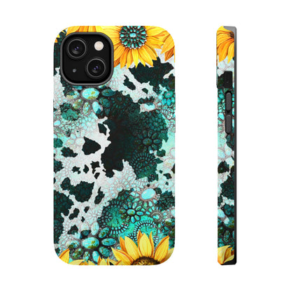 Boho Turquoise Sunflower Lace - MagSafe iPhone Series Case