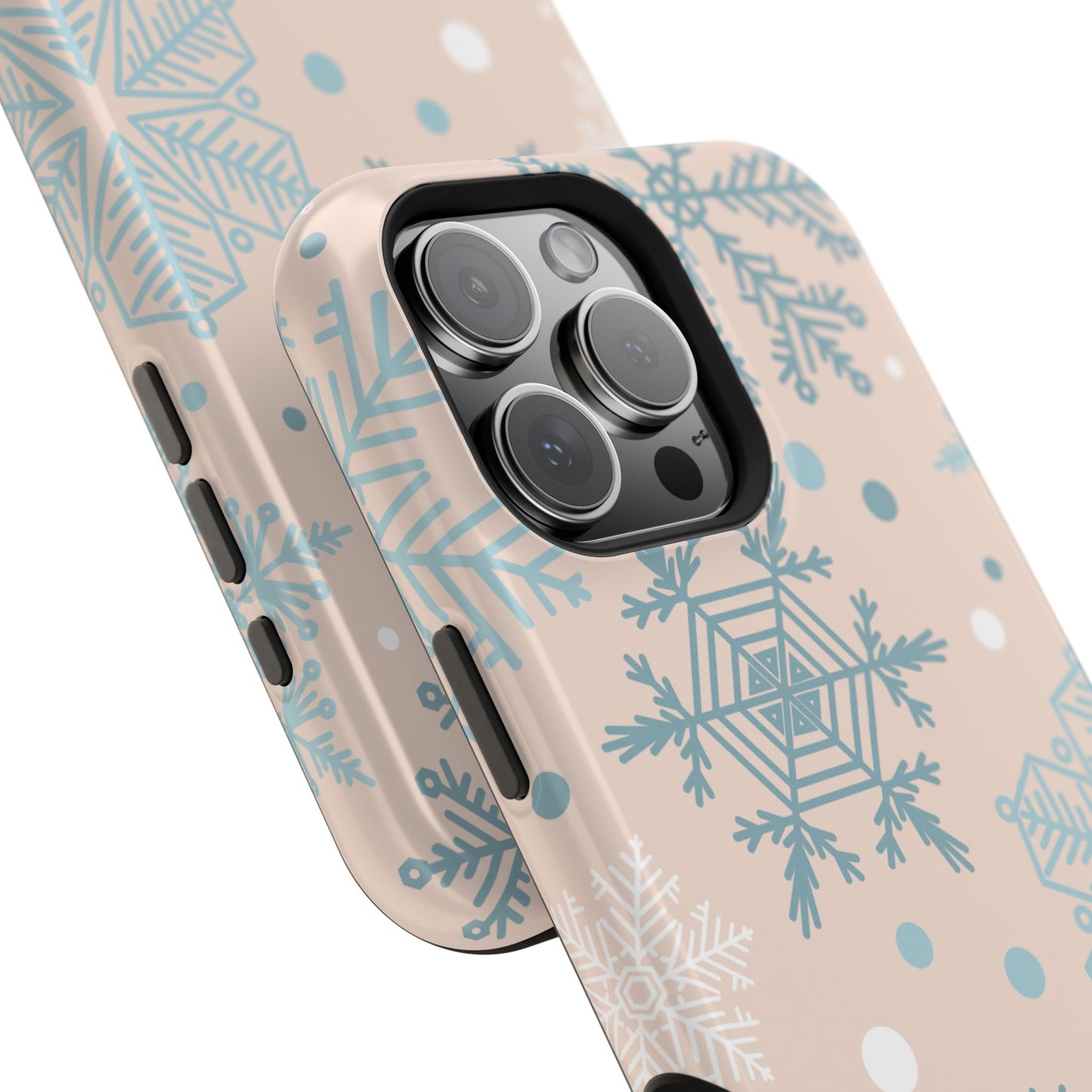 Winter Snowflakes MagSafe iPhone Case – Shockproof, Smooth Matte Finish, Dual-Layer Protection