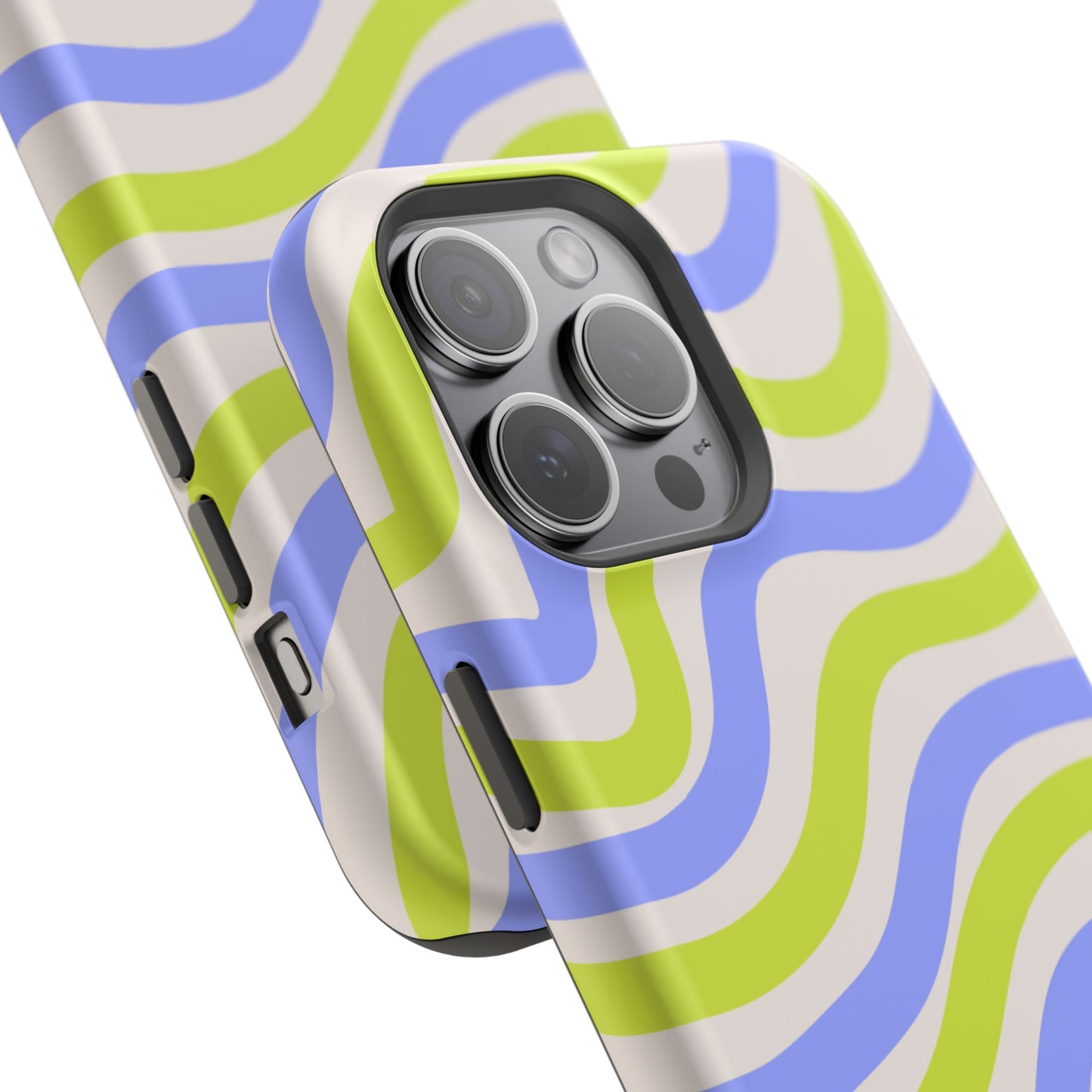 Neon Wave MagSafe iPhone Case – Bold Dual-Layer Protection with 70s-Inspired Vibe