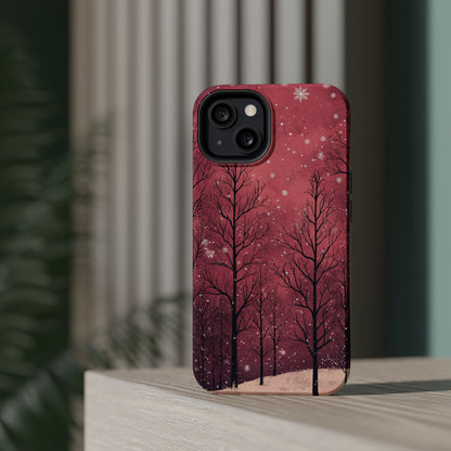 Pink Winter Twilight Forest - MagSafe iPhone Series Case