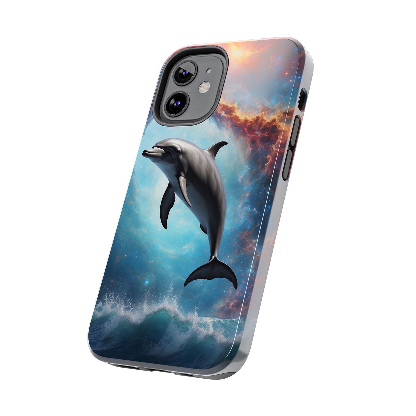 Cosmic Dolphin Space Vibes - iPhone Case