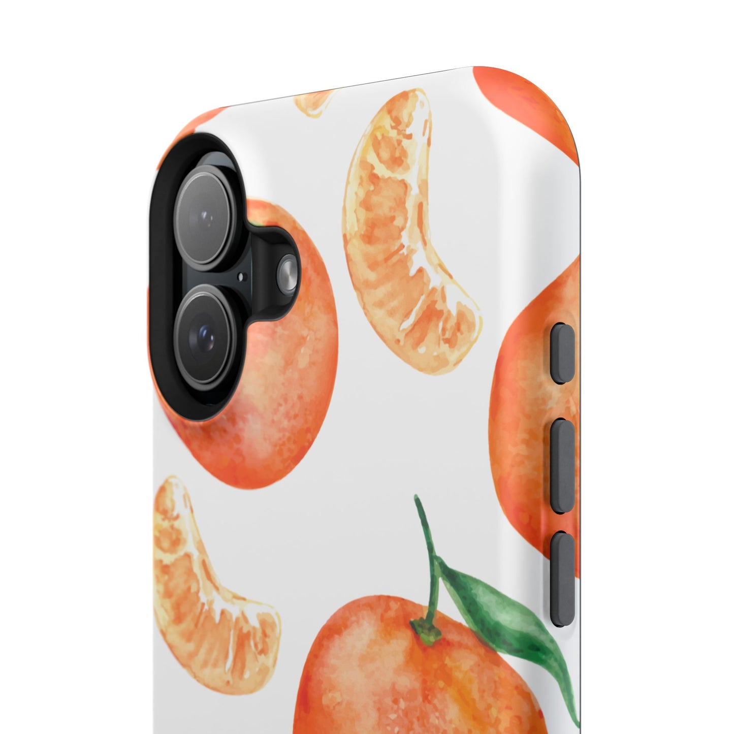 Tangerine Dreams Tough MagSafe iPhone Case – Watercolor Orange Design, Shockproof Dual Protection