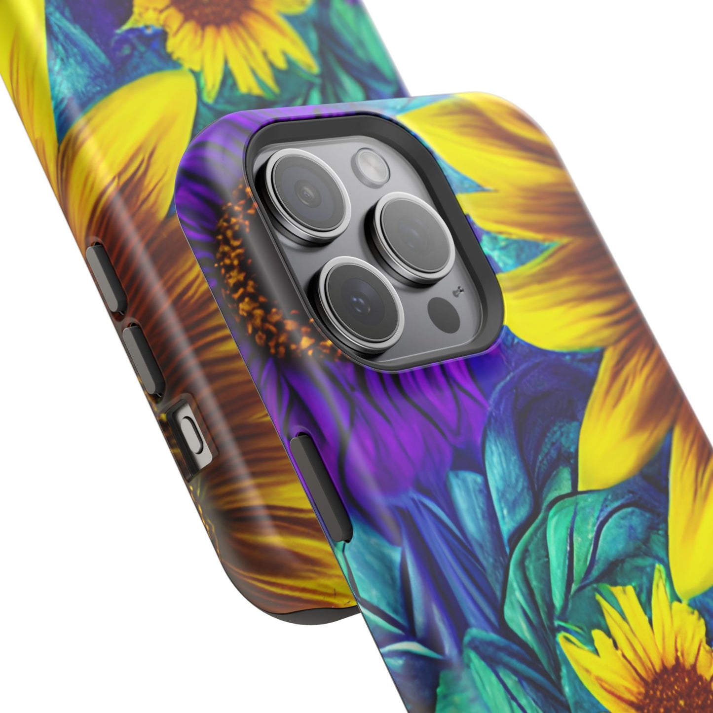 Purple & Gold Sunflower Dream - MagSafe iPhone Series Case