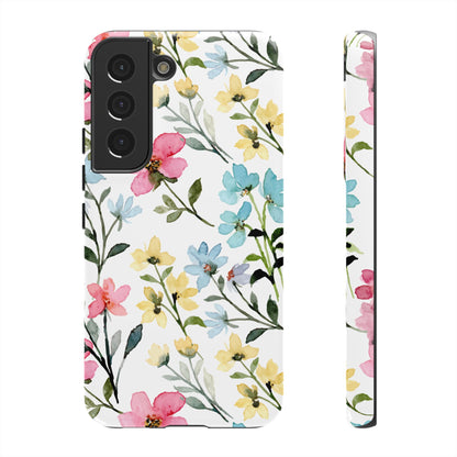 Watercolor Floral Bliss – Samsung Galaxy Case with Pastel Flower Design