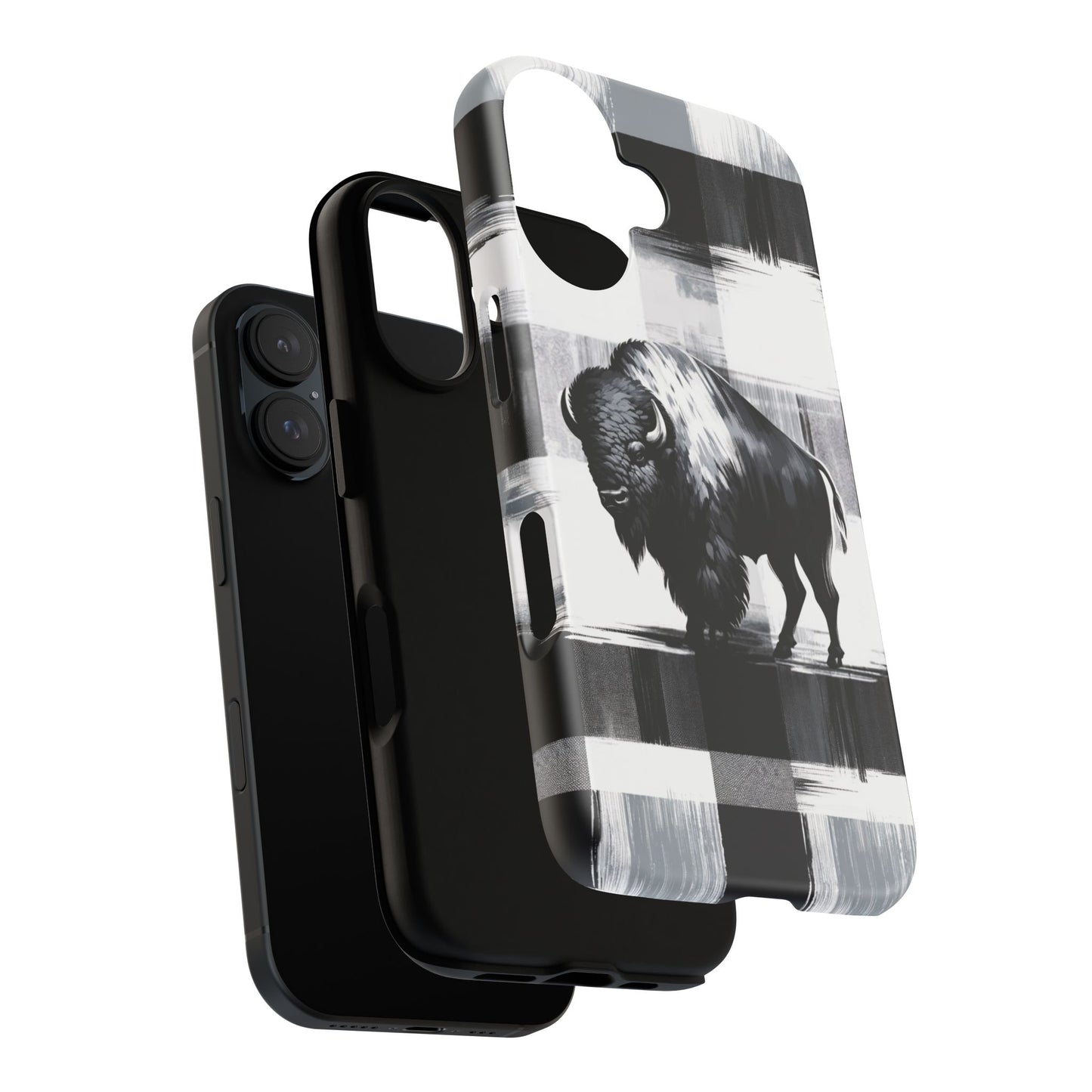 Black White Buffalo Plaid Phone Case!