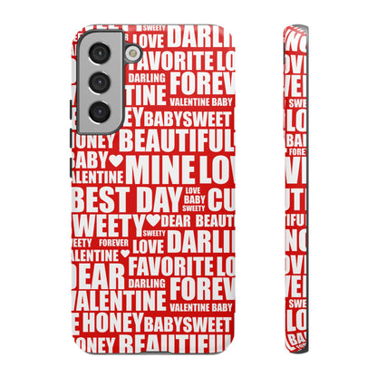 Valentine's Love Typography Samsung Galaxy Case