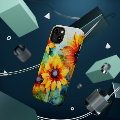 Watercolor Sunflower Splash - MagSafe iPhone Series Case