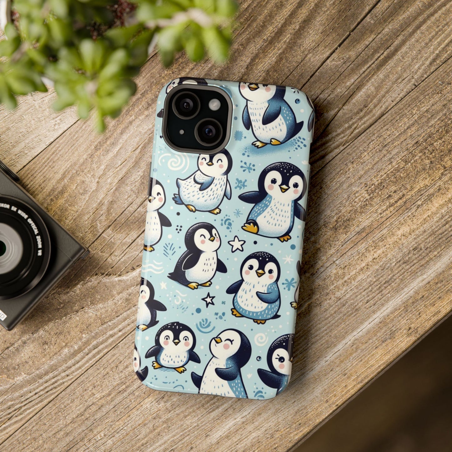 Cute Penguin Parade iPhone Case