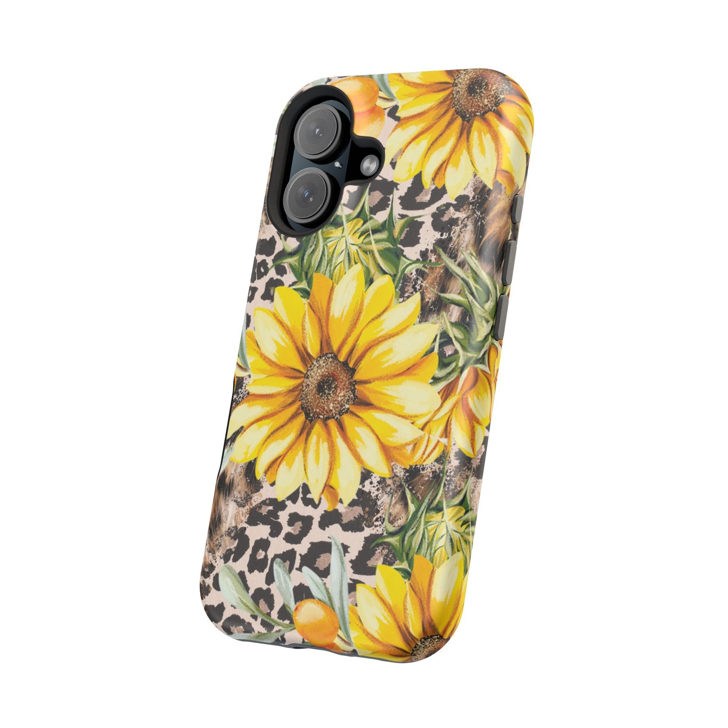 Leopard Sunflower Chic - MagSafe  iPhone Series Case