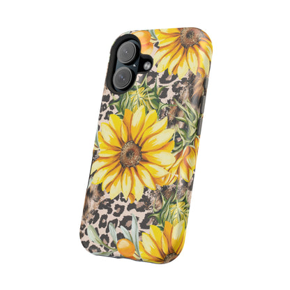 Leopard Sunflower Chic - MagSafe  iPhone Series Case