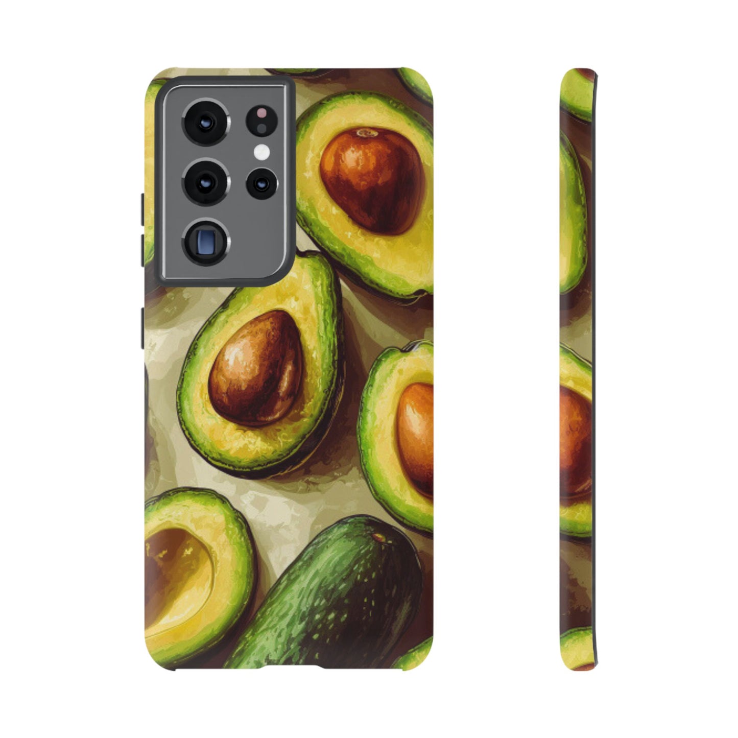 Realistic Avocado Samsung Galaxy  Case – Detailed Green Fruit Design, Shockproof Protection