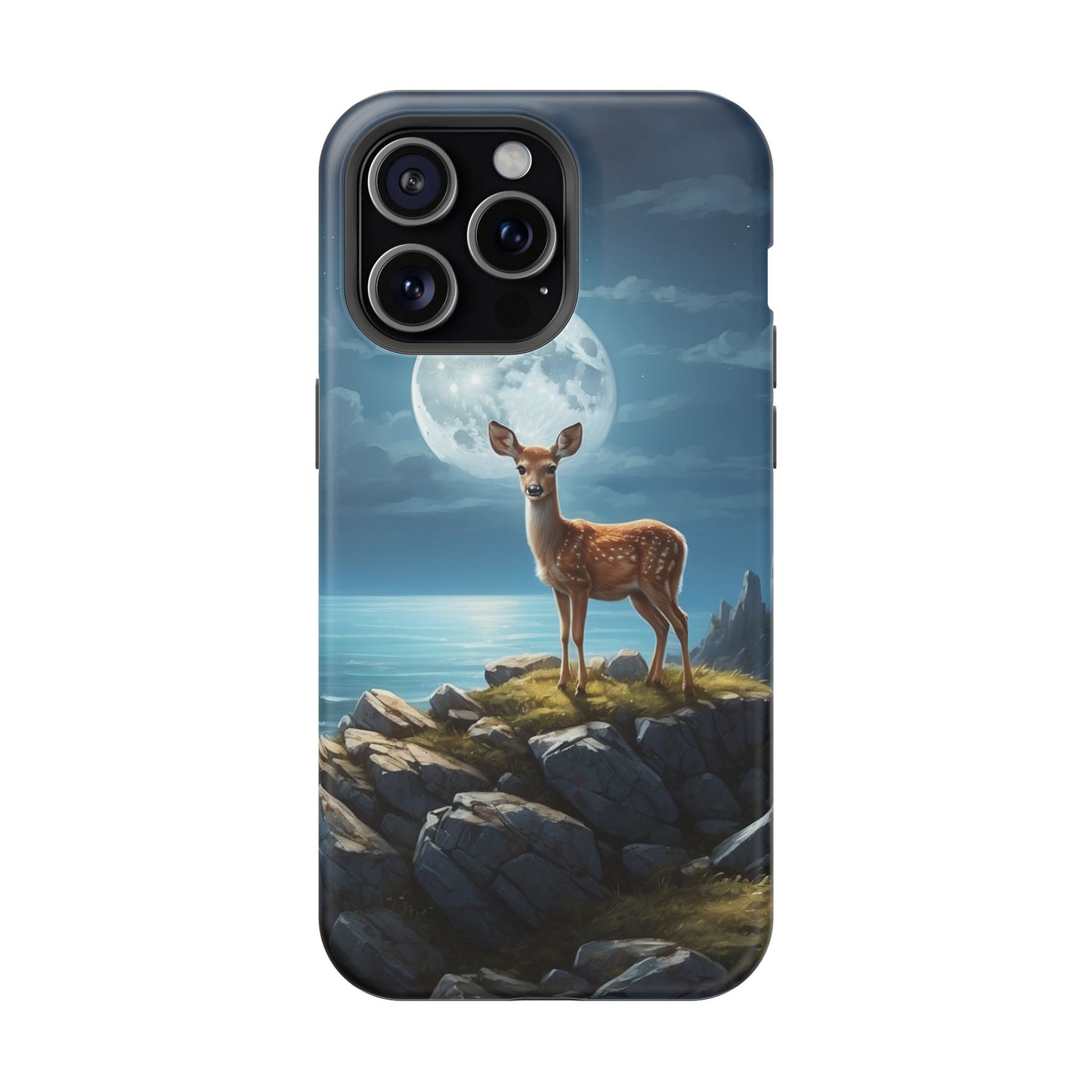 Enchanted Fawn Under the Moonlit Sky MagSafe iPhone Case