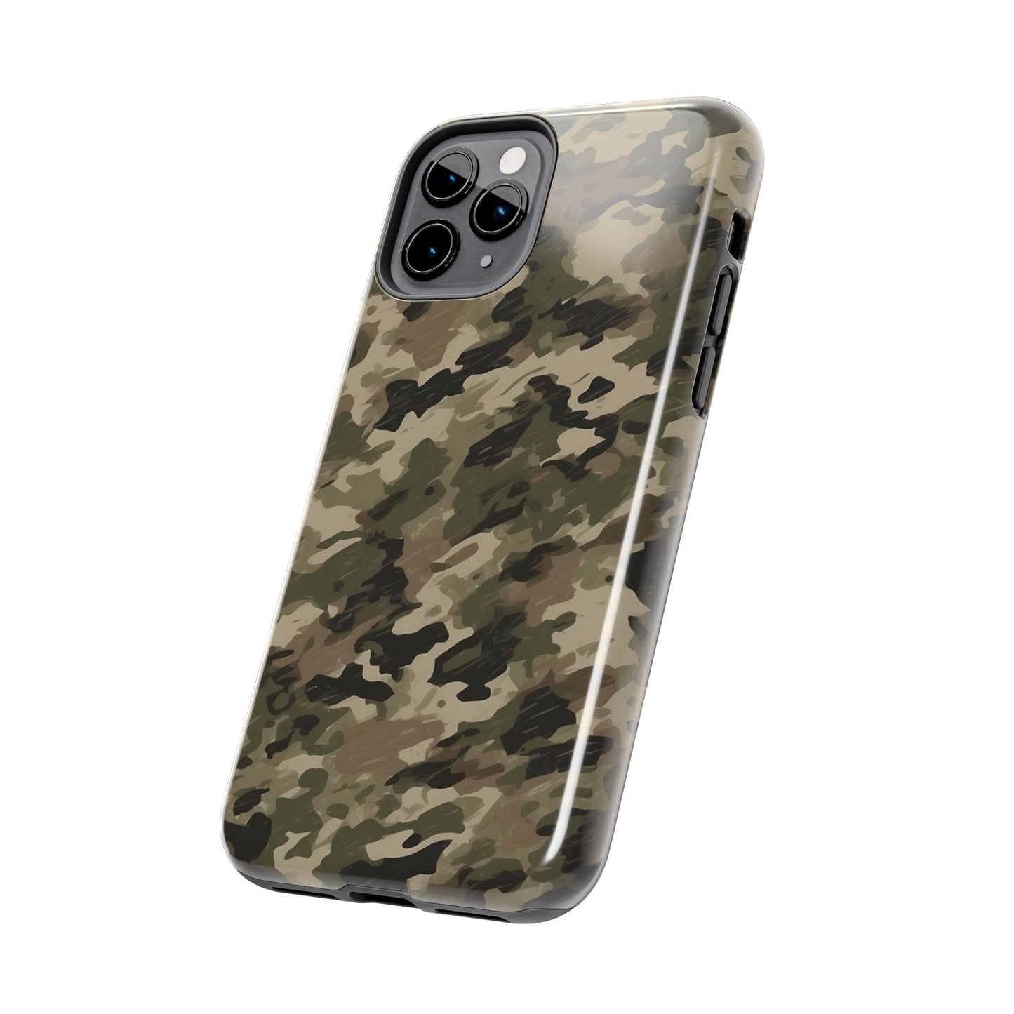 Classic Light Brown Camouflage – Durable iPhone Case with Timeless Design