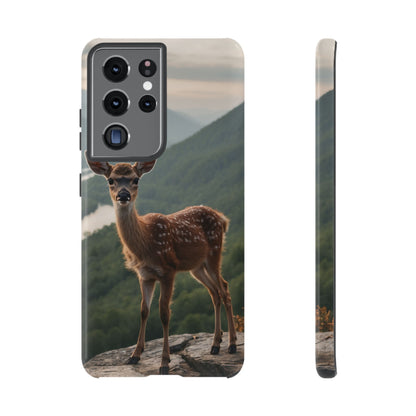 Majestic Fawn Overlooking Mountain Vista Samsung Galaxy Case