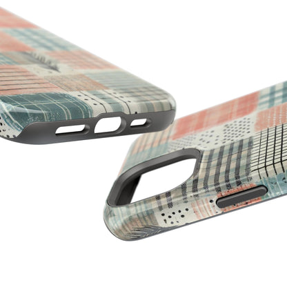 Rustic Patchwork MagSafe iPhone Case | Farmhouse Style & Shockproof