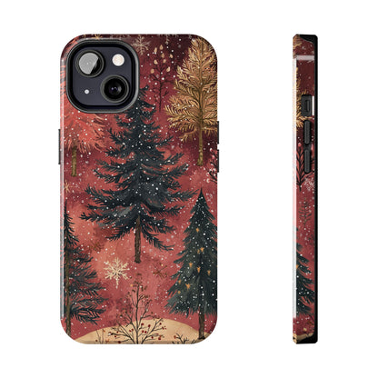 Rustic Red Winter Forest - iPhone Series Case