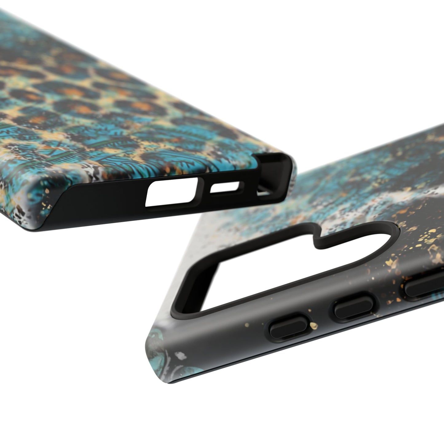 Turquoise Paisley Cowhide Leopard - Samsung Galaxy Series Case