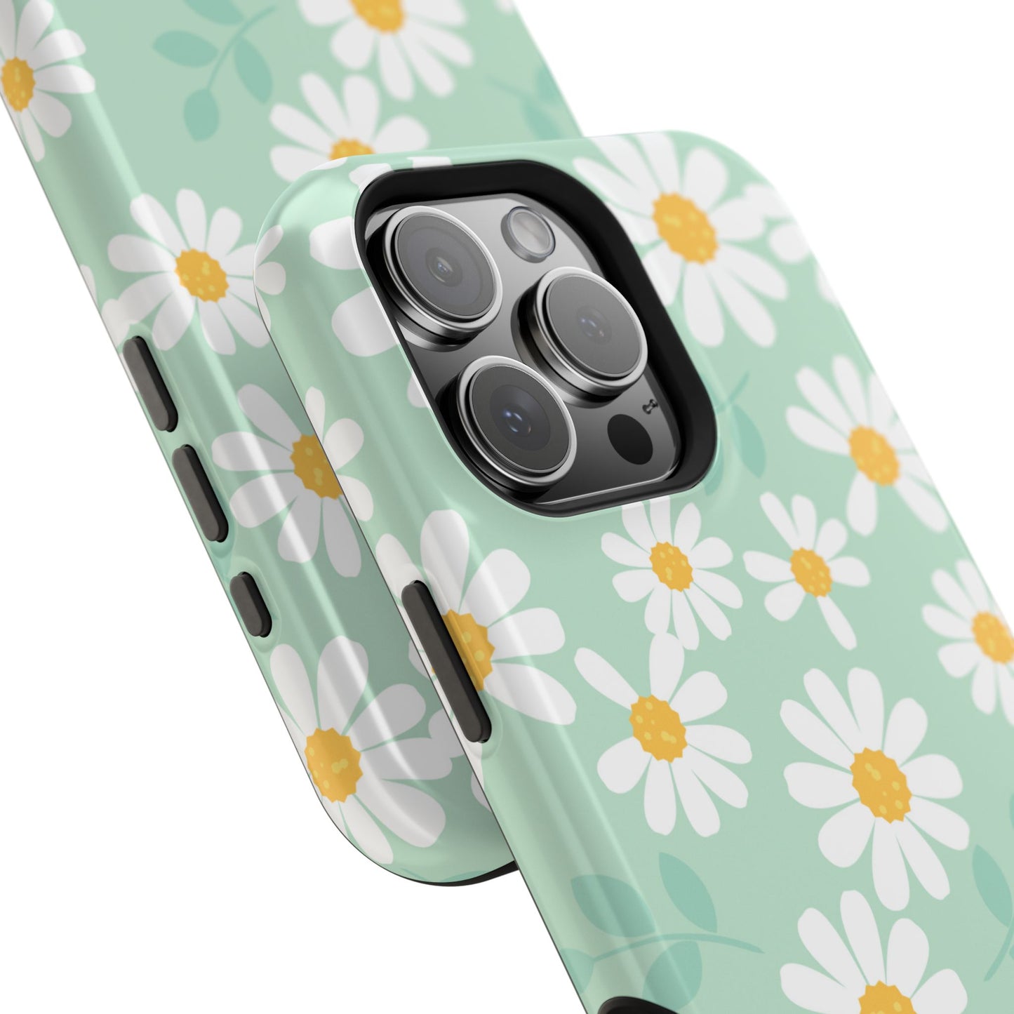 Charming Daisy Floral Tough MagSafe iPhone Case – Spring Pastel Design, Shockproof & Slim