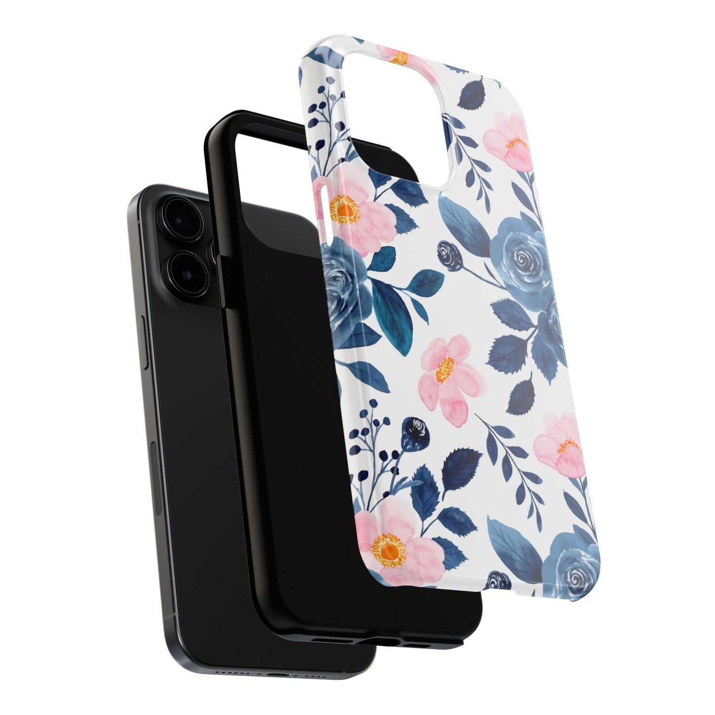 Pastel Garden Charm – iPhone Series Case with Watercolor Flowers