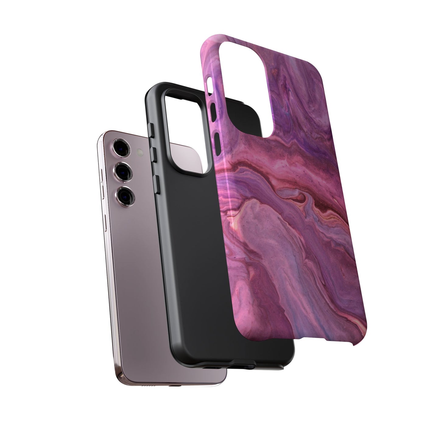 Lavender Dreamscape – Samsung Galaxy Case with Purple & Pink Marble Art