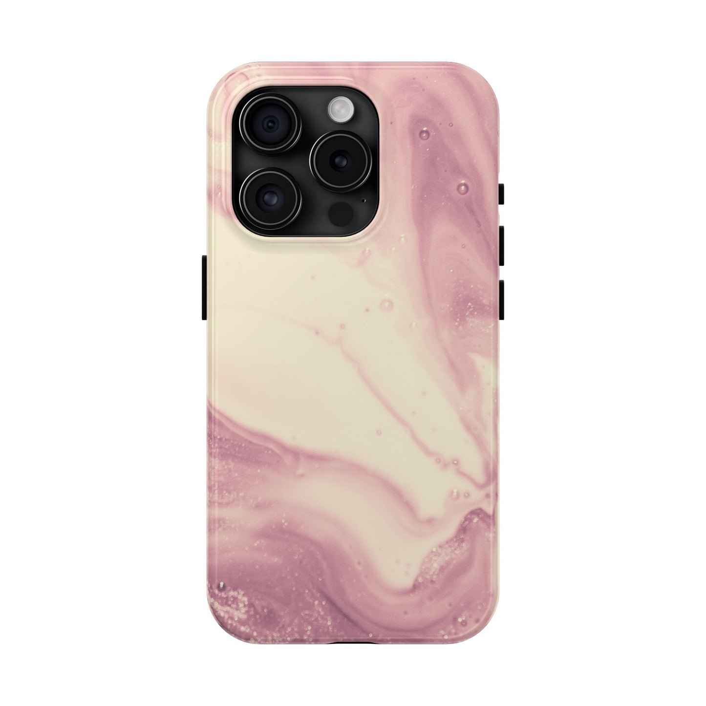 Blush Marble Glow – iPhone Case with Rose Gold & Pink Swirl Pattern