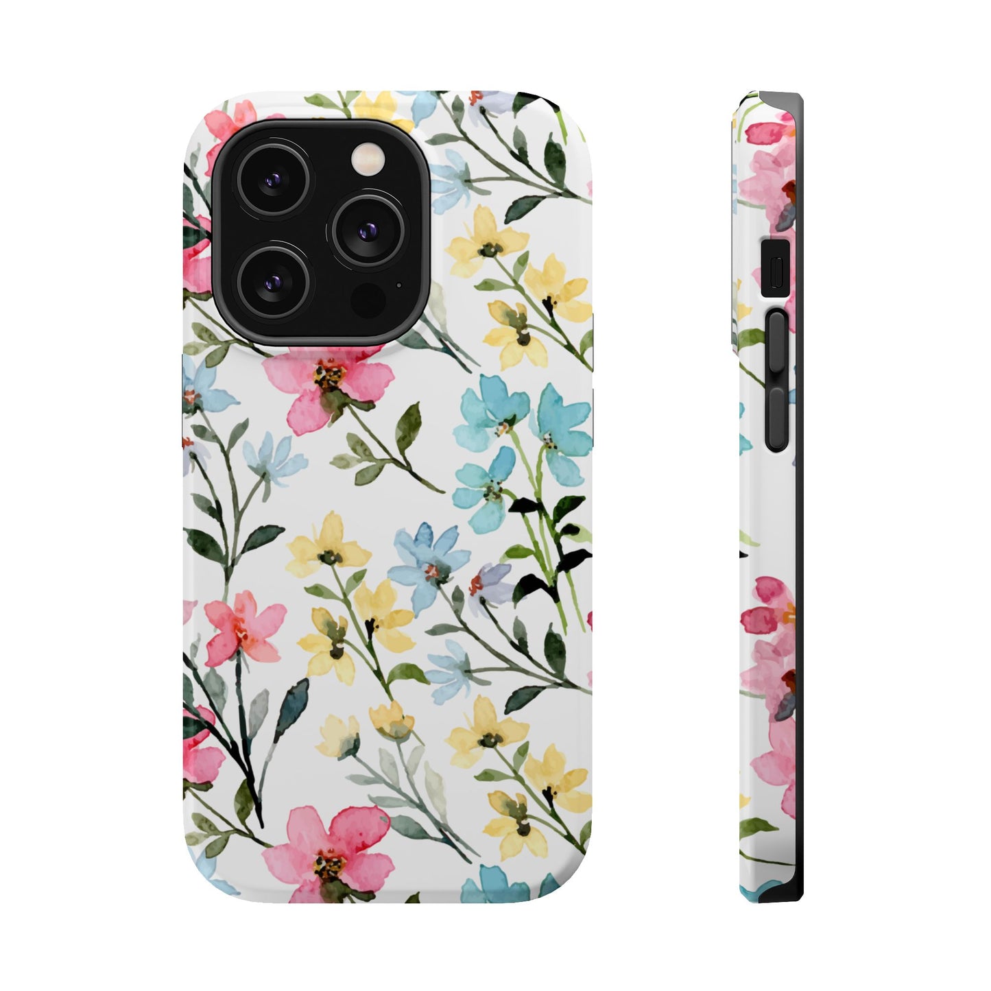 Watercolor Floral Bliss – MagSafe Case with Pastel Flower Design