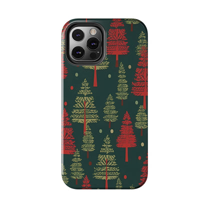 Retro Christmas Trees Pattern - iPhone Series Case