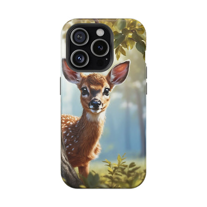 Whimsical Fawn in a Sunlit Forest MagSafe iPhone Case