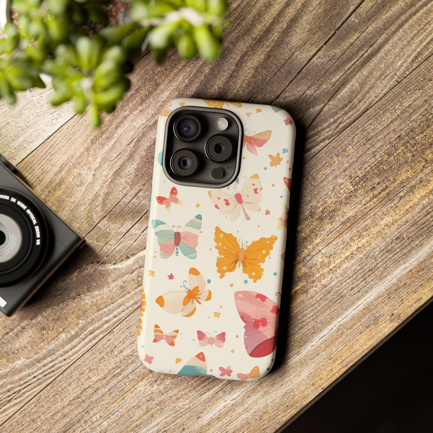 Coquette Watercolor Butterfly iPhone Case