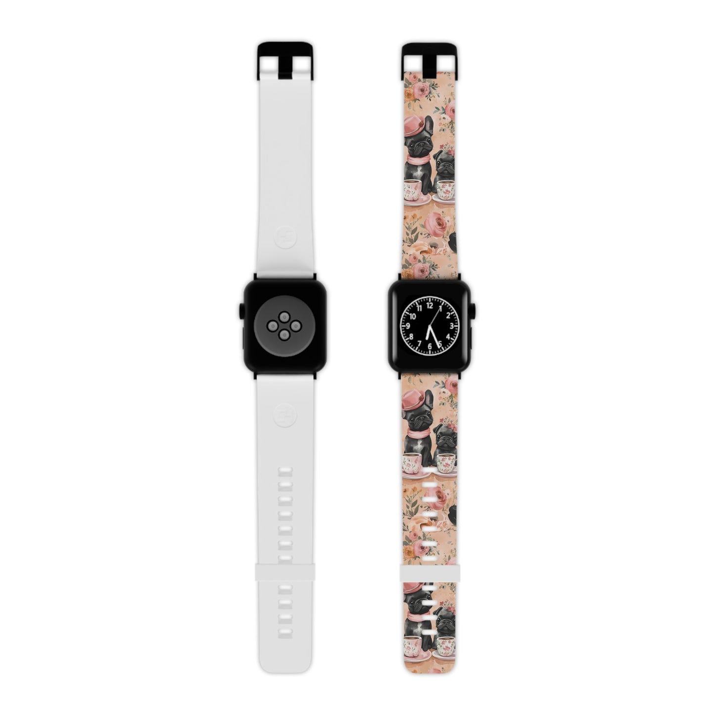 Floral French Bulldogs  Apple Watch Band