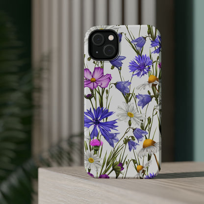 Wildflower Meadow MagSafe Case – Purple, Blue, and White Floral Design