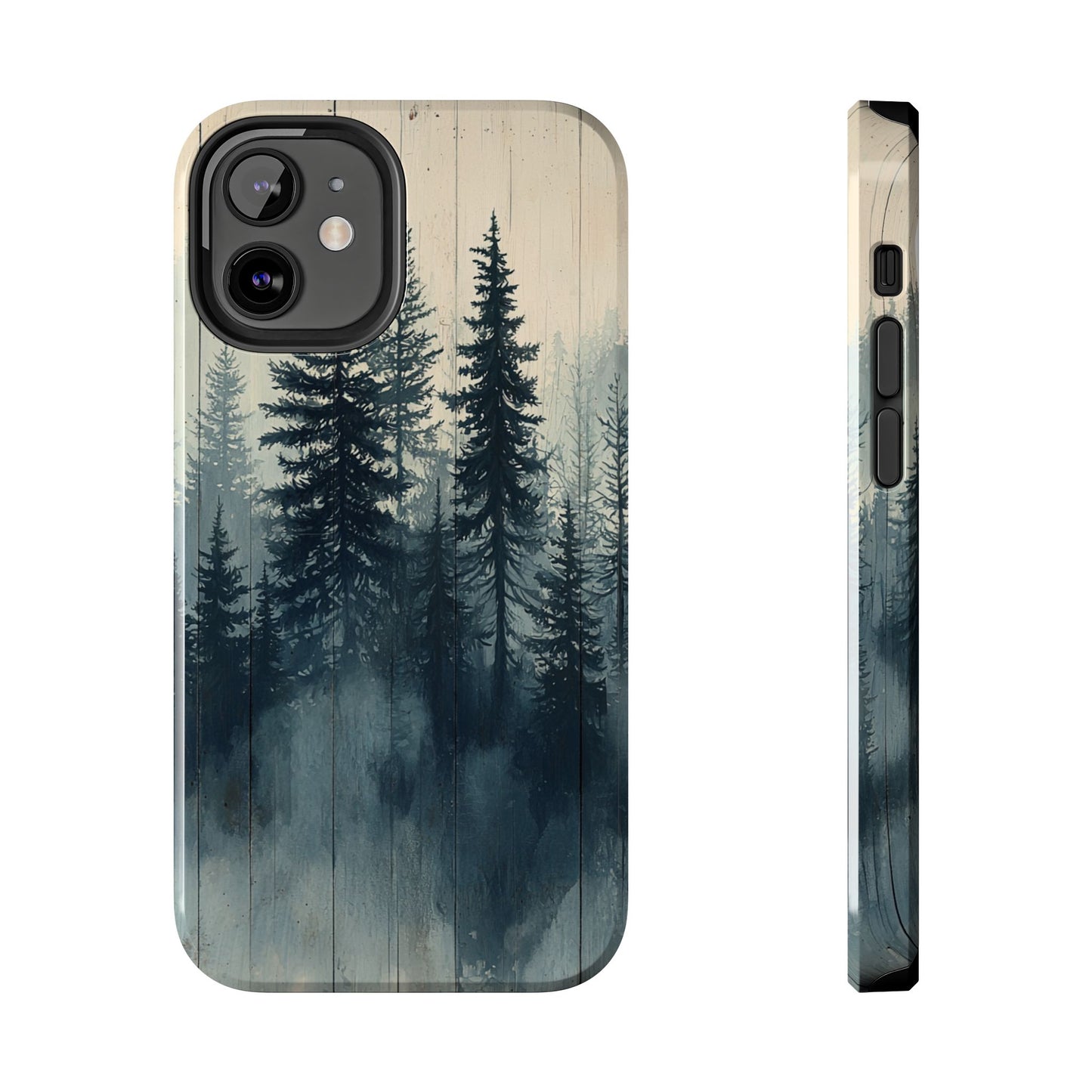 Misty Forest Wood iPhone Case - Nature-Inspired Protective Cover